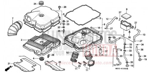 AIR CLEANER NTV650P de 1993